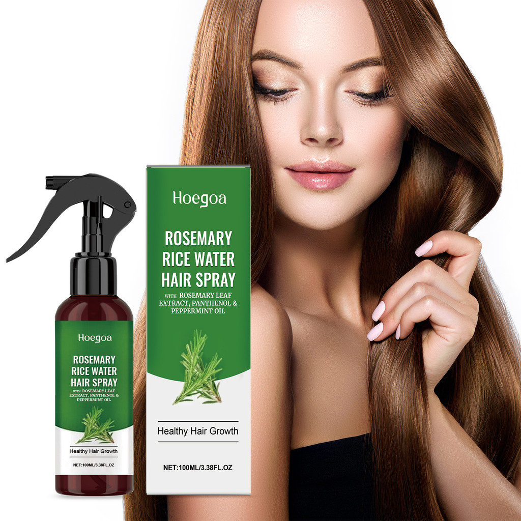 Rosemary Peppermint Hair Growth Spray (100ml) - พร้อมไบโอตินสําหรับผมบาง Regrowth, Scalp Treatment U