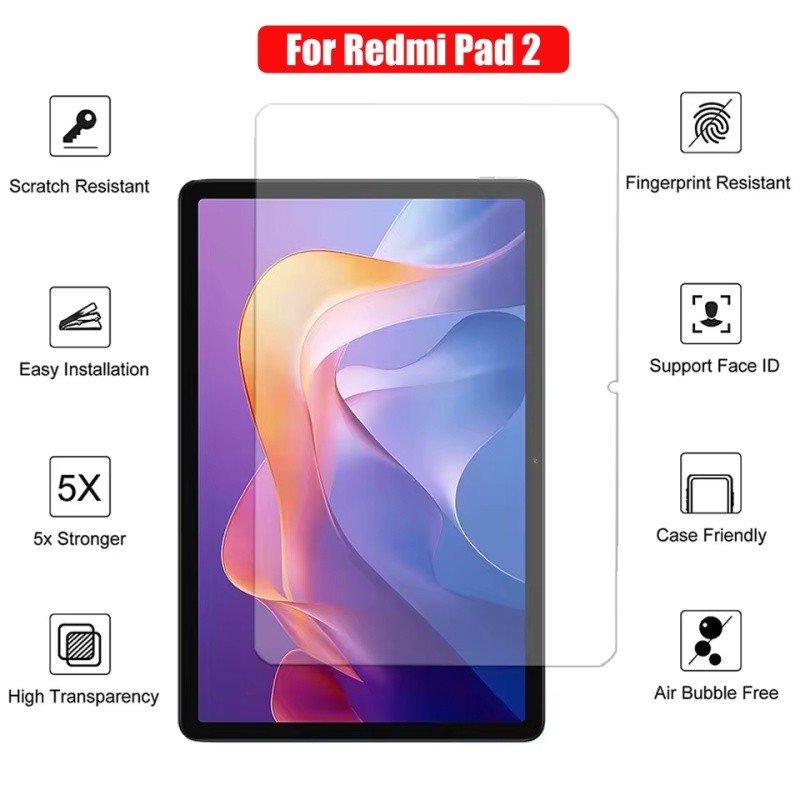 สําหรับ Xiaomi Redmi Pad 2 กระจกนิรภัยป้องกันหน้าจอสําหรับ Xiaomi Redmi Pad 2 แท็บเล็ต Pad2 2025 11 