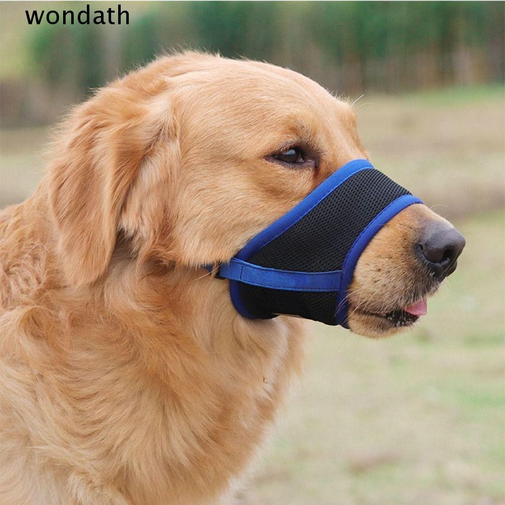 WONDA ตะกร้อครอบปากสุนัข, ปากเป่าสุนัขผ้านุ่มตาข่ายสบาย, ทนทานทุกการพันและดื่มเห่าและเคี้ยวป้องกันการกัดสัตว์เลี้ยงสุนัขขนาดเล็กถึงกลาง