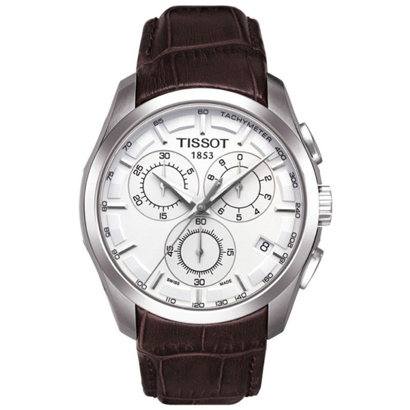 TISSOT สวิตเซอร์แลนด์ TISSOT นาฬิกาผู้ชายนาฬิกาข้อมือแท้นาฬิกาผู้ชาย Kutu Mechanical Series หนังแท้แ
