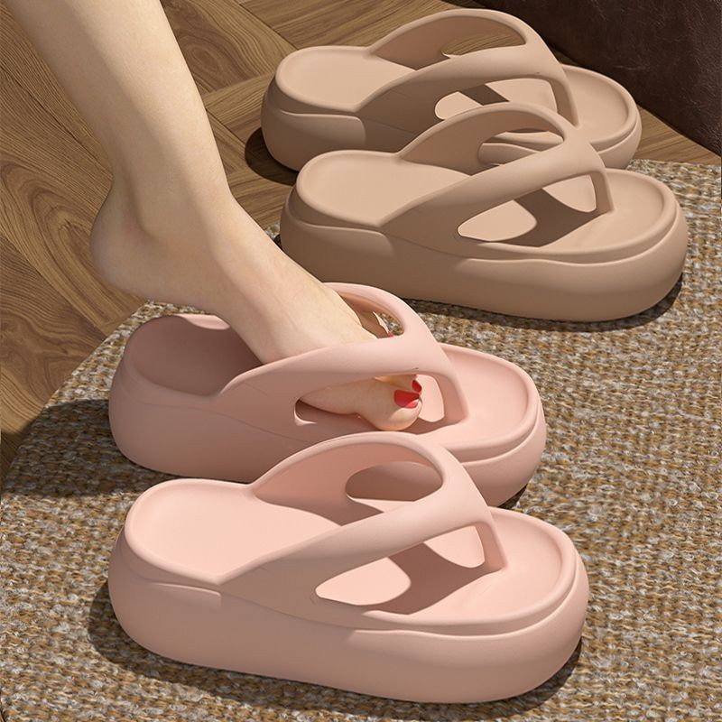 รองเท้าฟลิปฟลอปส้นหนานุ่มสำหรับสตรี ออกแบบใหม่ ทนทานต่อการลื่น อ่อนโยนในฤดูร้อน เหมาะสำหรับใส่ที่ชายหาดและนอกบ้าน