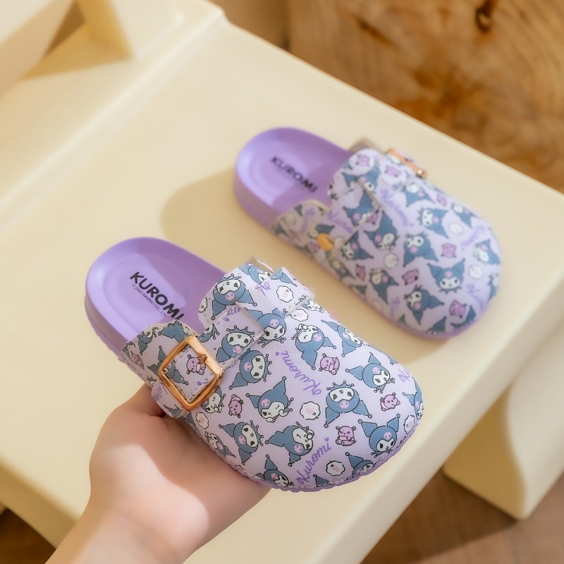 AYUER รองเท้าแตะนิ้วเท้านุ่มสบาย ก้นแบน สำหรับเด็ก ดีไซน์คลาสสิกพร้อมลวดลาย - รูปที่ 7