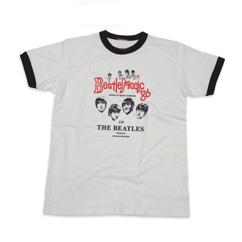 [มีในสต็อก] เสื้อยืด The BEATLES - BEATLE MAGIC 86th สไตล์ริงเกอร์
