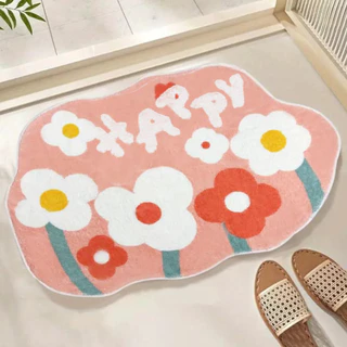 40x60cm พรมเช็ดเท้า พรมขนแคชเทียร์เทียม ดูดซับน้ำไวช์ กันลื่นดี อ่อนนุ่มและสบาย หลากหลายรูปแบบ