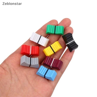 [Star] 10 ชิ้นพลาสติกผสมปุ่มกด Fader Knob Touch Sensitive Slider Ribbed Mixer ตารางลูกบิด (s)