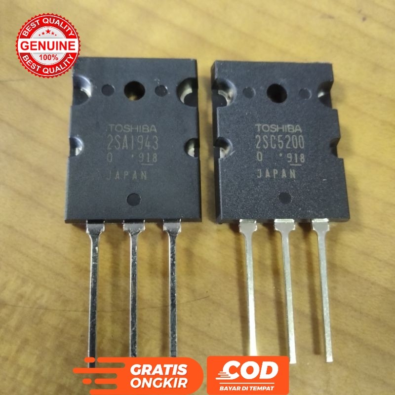 TOSHIBA FINAL ทรานซิสเตอร์ 2SA1943 2SC5200 SA 1943 SC 5200 ONE SET