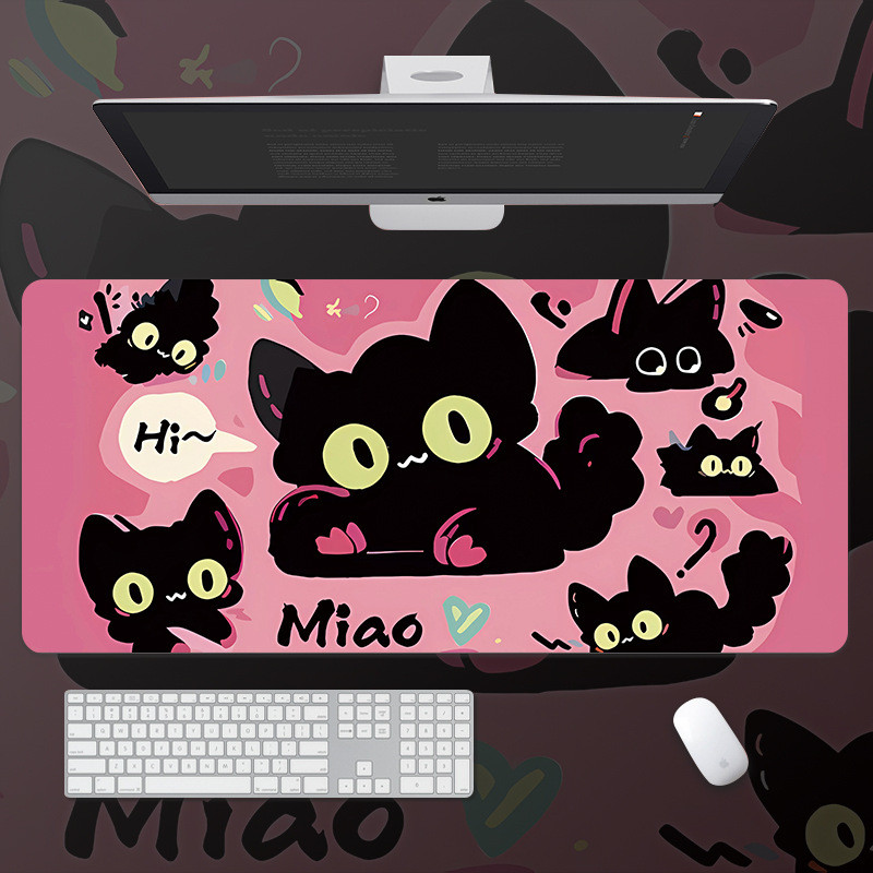 แผ่นรองเมาส์ลายการ์ตูน 100 แบบ ยาว 80*30 ซม. แผ่นรองเมาส์แบบสวมข้อมือ ลายแมว หมู อนิเมะ - รูปที่ 3