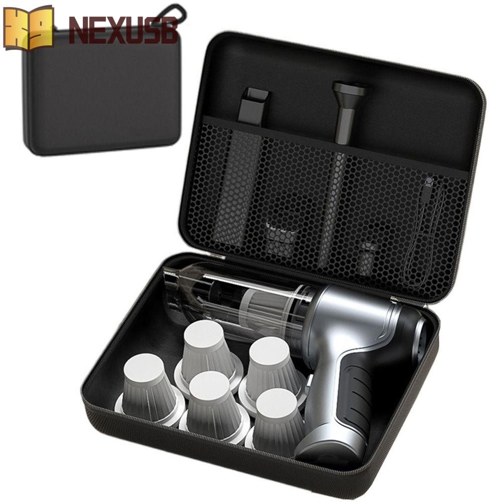 NEXUSBEAM เครื่องดูดฝุ่นรถยนต์ถุงเก็บ,ความจุขนาดใหญ่ซิปปิดกล่องเก็บซิป,พร้อมที่จับทนต่อการสึกหรอ Eva Hard Shell เครื่องดูดฝุ่นกระเป๋าถือเดินทาง