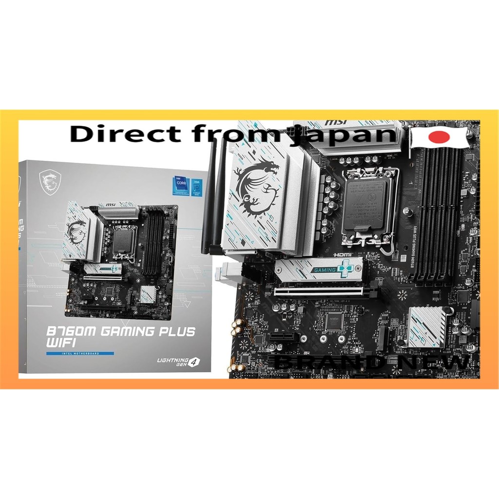 MSI Motherboard B760M GAMING PLUS WIFI, 14th/13th/12th Gen Intel CPU (LGA1700), DDR5, Micro-ATX [Gam