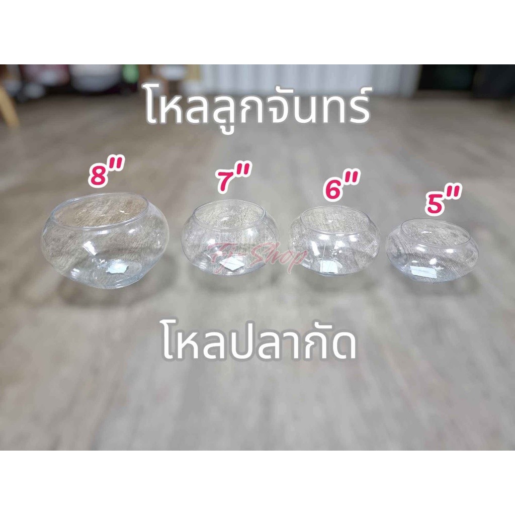 🚚ส่งจากไทย โหลลูกจันทร์ โหลกลม โหลใส่ขนมหวาน โหลใส่ของรวมมิตร โหลปลากัด  โหลปลาทอง