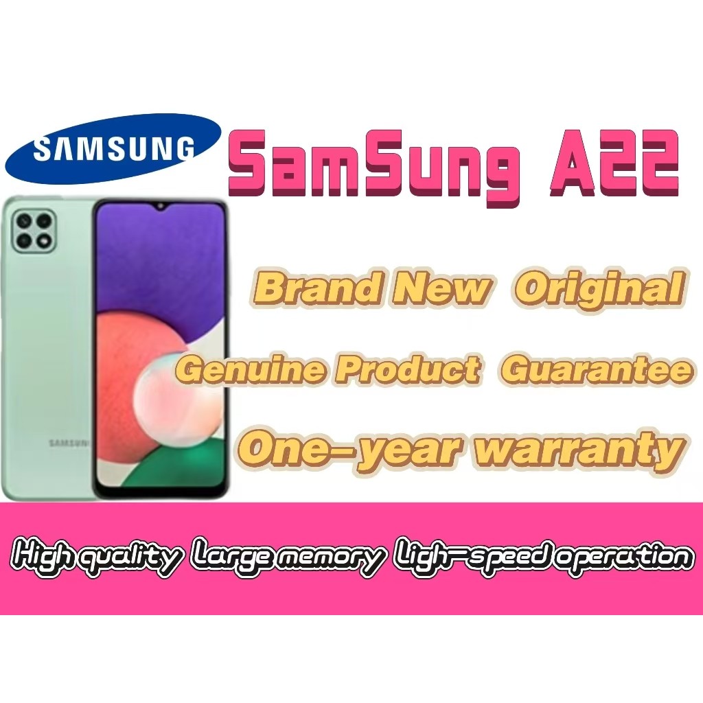 Samsung Galaxy A22 4G Mobile phone128GB นําเข้าครบชุดใหม่เอี่ยม