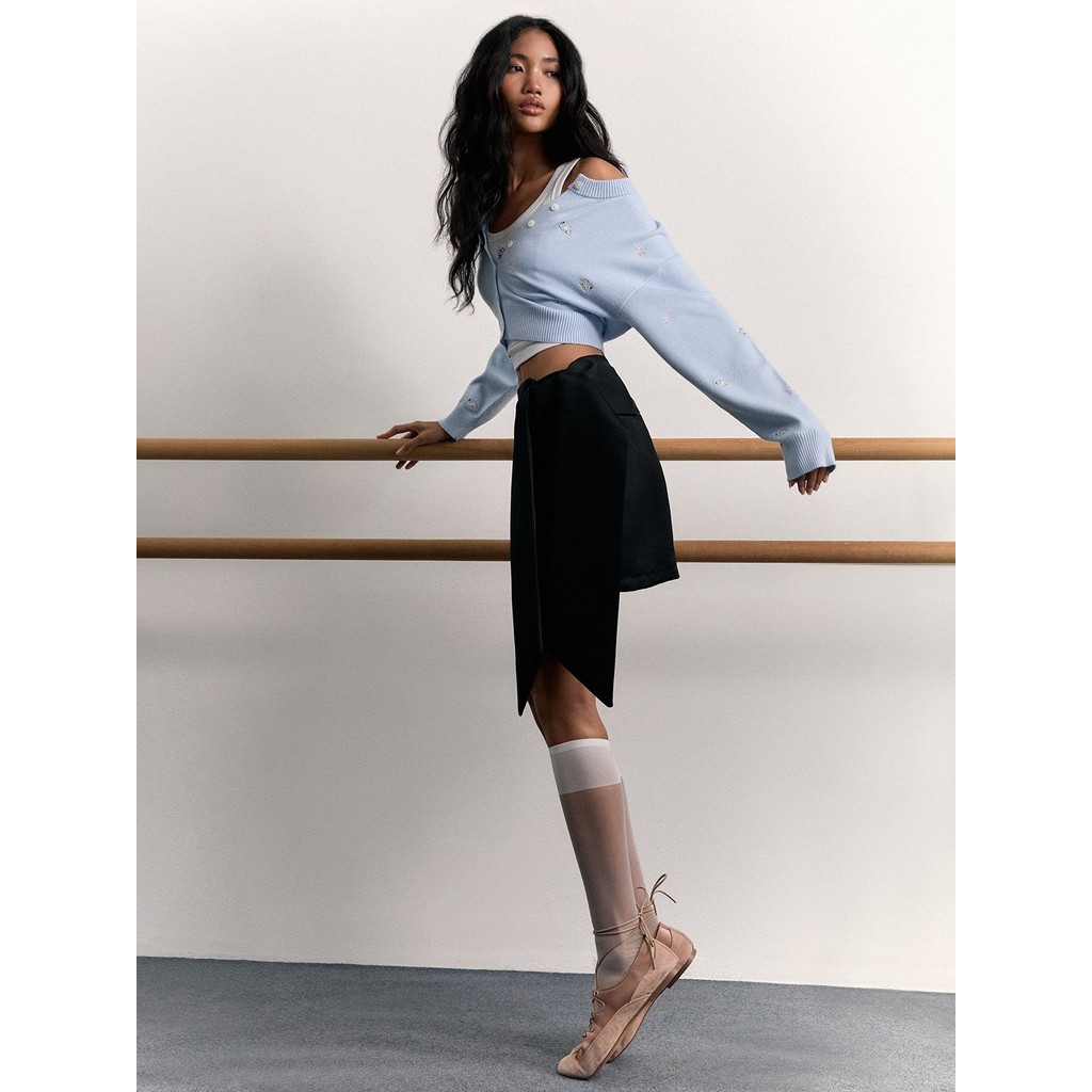 [Pomelo] กระโปรงสั้นทรงอสมมาตร / Asymmetrical Skirt