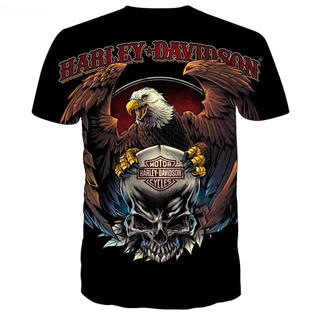 ผู้ชายs เสื้อยืด Full Body 3d พิมพ์ O-คอ Tshirt แฟชั่น Eagle เสื้อยืดลําลองเสื้อแขนสั้น
