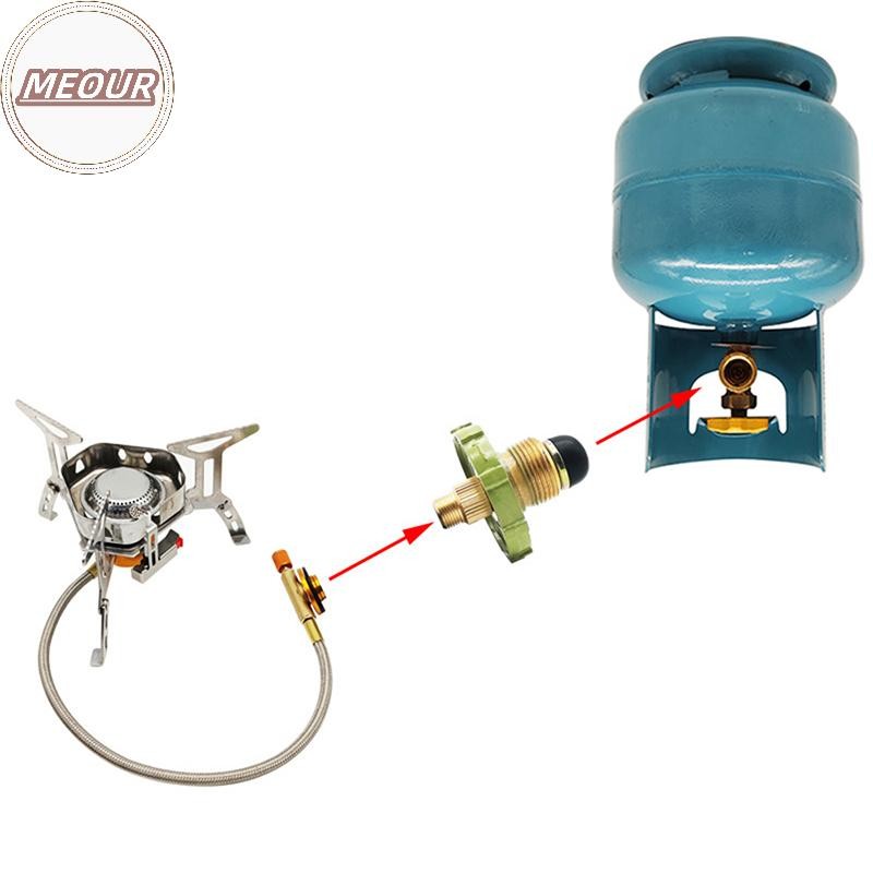 Meour LPG Tank Converter Head ทนทานเตาแก๊ส Connector ปฏิบัติสังกะสีอัลลอยด์ LPG ถังอะแดปเตอร์อุปกรณ์