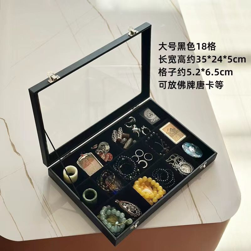 Hot DEAL [94% อัตราการสรรเสริญ] กล่องเก็บต่างหูเครื่องประดับความจุขนาดใหญ่ High-End ป้องกันฝุ่นแหวนส