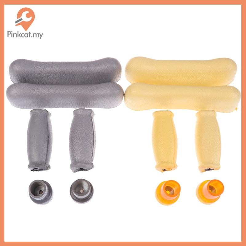 Pinkcat 6 ชิ้น/เซ็ต Axillary Crutch อุปกรณ์เสริมชุดแผ่นเปลี่ยนยางกันลื่นเบาะใต้วงแขน Hand Pad อุปกรณ