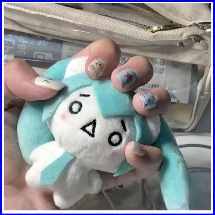 SQ3 น่ารัก Hatsune Miku x Kaomoji ตุ๊กตาตุ๊กตาของขวัญสําหรับสาวกระเป๋าจี้ Fufu ตุ๊กตาของเล่นสําหรับเ
