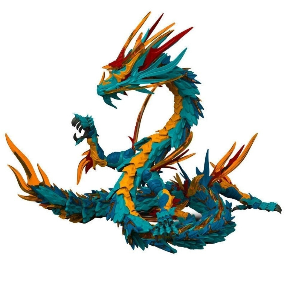 SG SELLER Divine Technology Assembly Model Qinglong Canglong Shanhaijing จีนโบราณ Four Spirits of He