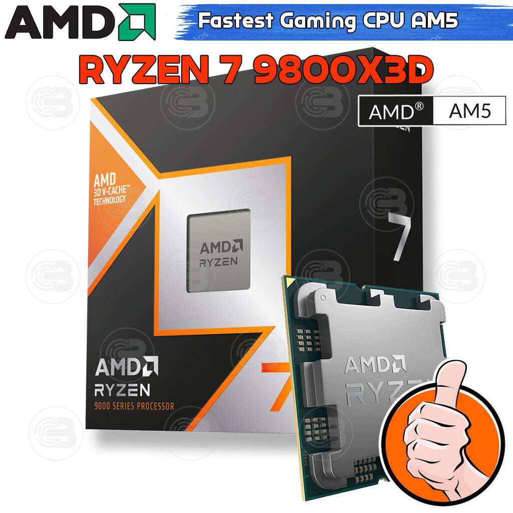 [CoolBlasterThai] CPU AMD RYZEN 7 9800X3D 8 CORE/16 THREAD (SOCKET AM5) WITHOUT COOLER