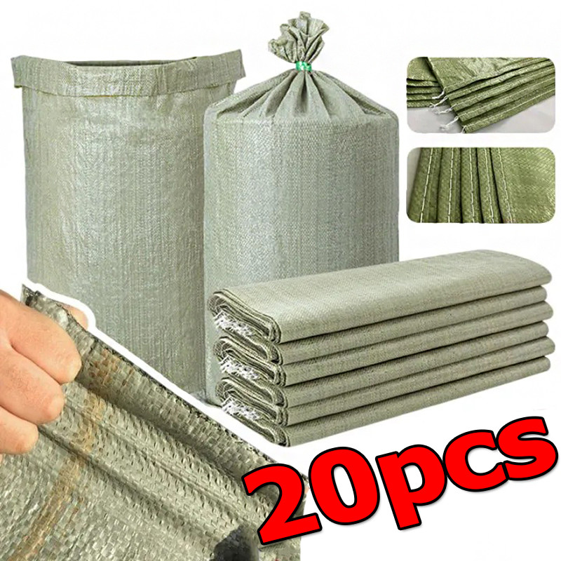 5/10/20ชิ้นความจุขนาดใหญ่ทอกระเป๋า/หนักน้ําท่วมน้ําควบคุมถุงทราย