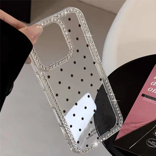 เคสโทรศัพท์มือถือ For iPhone 13 11 17 Pro Max Case For iPhone 16 15 14 12 13 pro max Air สร้อยข้อมือเพชรเต็มเส้น แวววาว