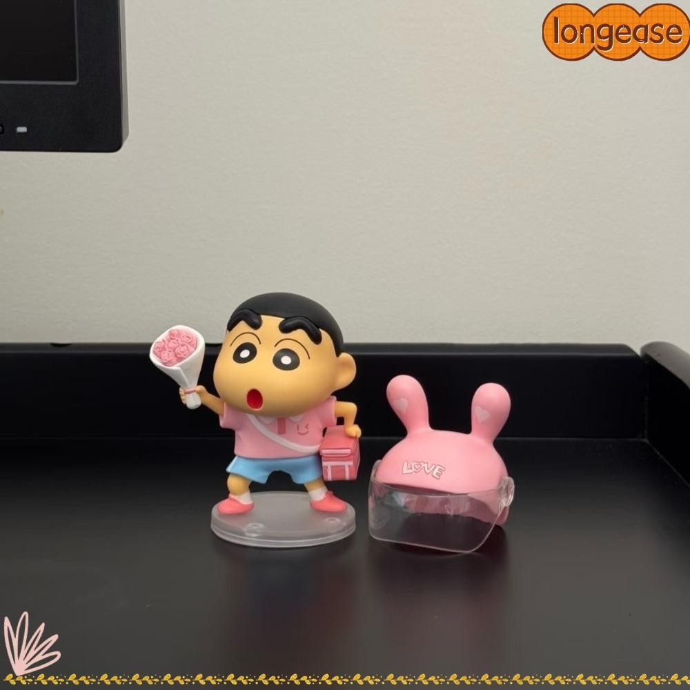 LONGE Crayon Shin-Chan เครื่องประดับ, รุ่น Q Nohara Shinnosuke ส่งดอกไม้ Crayon Shin-Chan, 12 ซม.การ