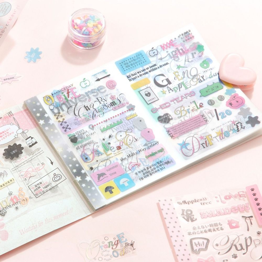 หนังสือสติกเกอร์ HAPPYLEAF66 Y2K, สติ๊กเกอร์ตกแต่งการ์ตูน 20 หน้า, การออกแบบน่ารักที่ถอดออกได้ DIY สติ๊กเกอร์วารสาร - รูปที่ 4