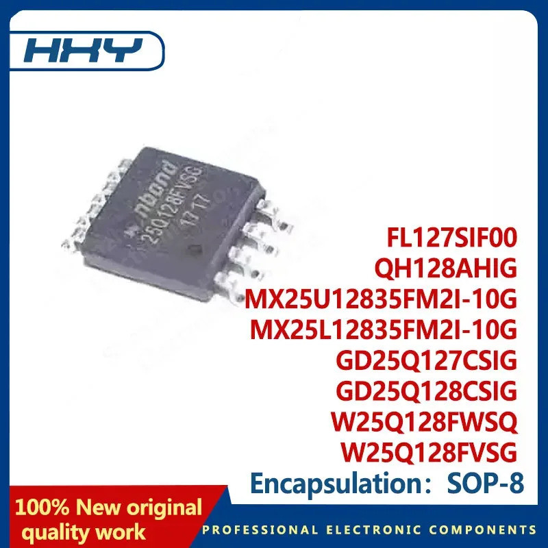 5PCS XM25QH128AHIG MX25L12835FM2I-10G GD25Q127CSIG GD25Q128CSIG W25Q128FWSQ W25Q128FVSG SOP8 ชิป ic