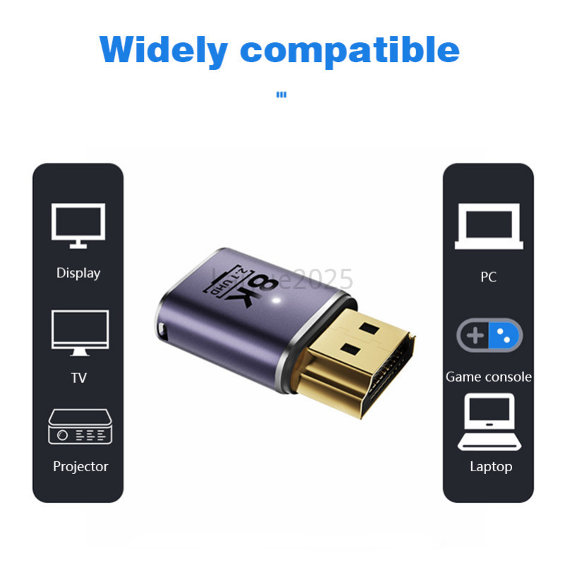 1PC สําหรับ HDTV โปรเจคเตอร์ PS4 PS5 แล็ปท็อป PCHDMI2.1 อะแดปเตอร์สาย mini micro hdmi to HDMI 2.1 Converter 48Gpbs 8K60HZ 4K120HZ KY98 - รูปที่ 3