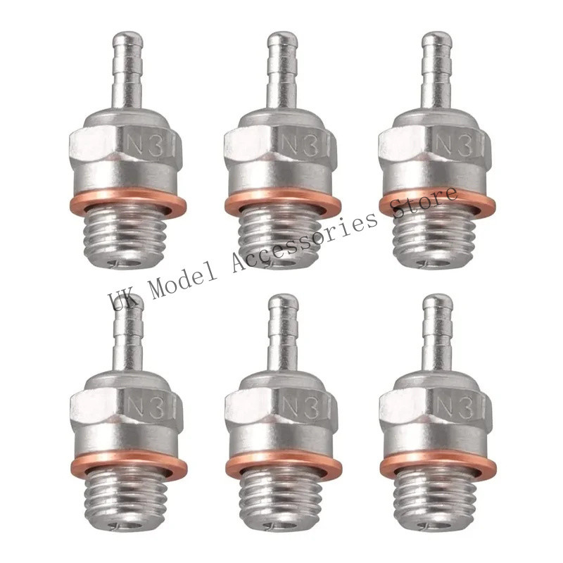 2 ชิ้น 6 ชิ้น N3 N4 #3 #4 Hot Spark Glow Plug เปลี่ยน OS สําหรับ Traxxas Kyosho HSP HPI Redcat 1/8 1