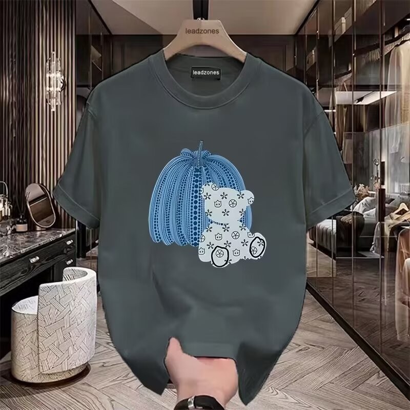 COD 2025 Pumpkin Pattern Printed Short Sleeve T-Shirt for Men, Loose Fit, Trendy Brand, Stylish Summ