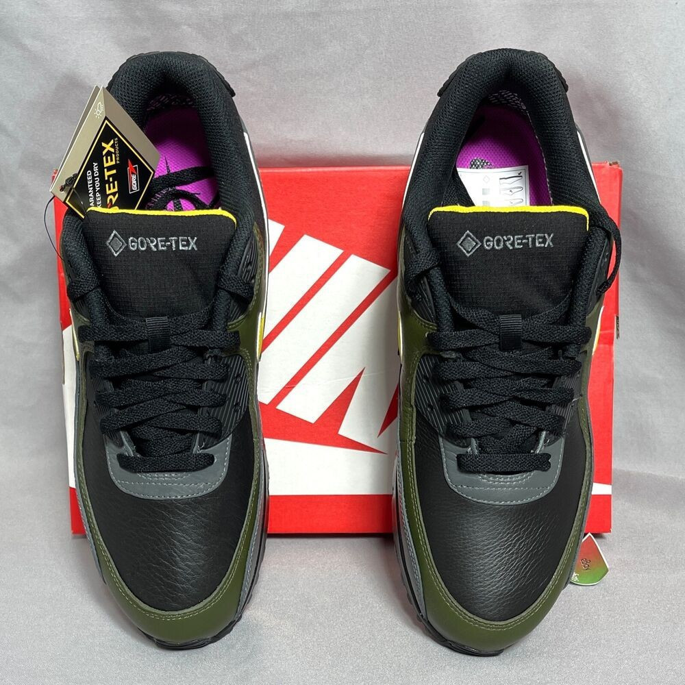 Air Max 90 GTX UK11.5 DJ9779-001 Gore-Tex EUR47 US12.5 Black Khaki III prm%