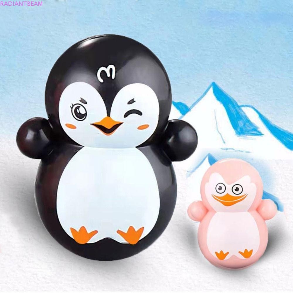 RADIANTBEAM Penguin Tumbler Jokes Penguin Gags สําหรับของขวัญเด็กบรรเทาความเครียดรถตกแต่งภายในเดสก์ท็อปของเล่น Desktop Decompression Snowman Tumbler