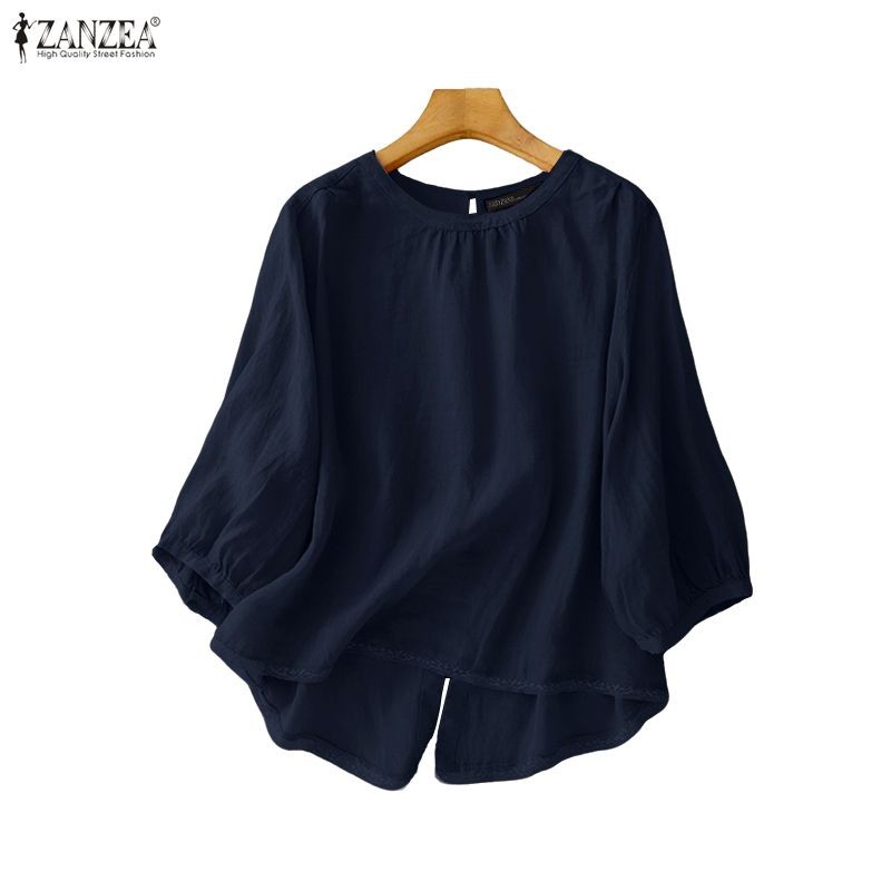 เสื้อเบลาส์สไตล์เกาหลีสำหรับผู้หญิง แขนสั้น ทรงคลุมไหล่ สไตล์โมเดิร์น