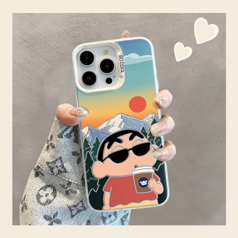 Sunset Shinchan สําหรับ Vivo Y17 Y12 Y12S Y30 Y7S Y50 Y100 S10 S10E V23E V23 V25 V27 V29 X60 X70 X80