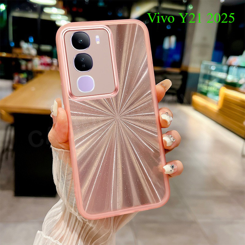 เคสโทรศัพท์สําหรับVivo Y21d Y31 5G 4G 2025 ซิลิโคนอ่อนนุ่มBling Glitterโปร่งใสกันกระแทกปลอกปกหลัง