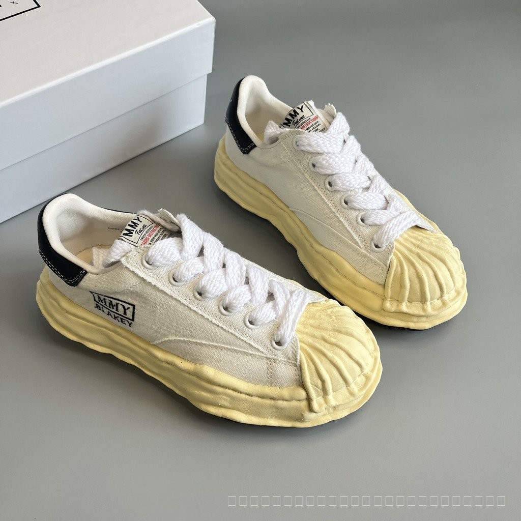 Mihara Koyu mmy Shell Toe Dissolving Shoes Lace-up Japanese Thick-soled Canvas Unisex Height-increas