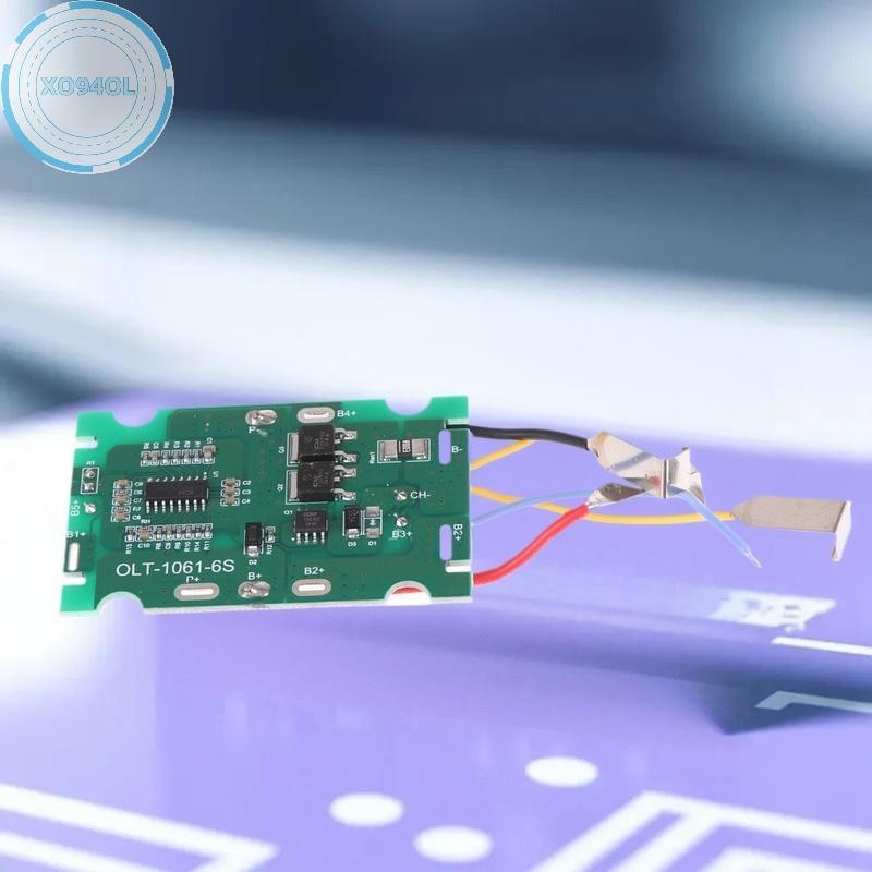 Xo94ol 6S 25V 2MOS 30A BMS โมดูลชาร์จใส่เครื่องมือไฟฟ้าสําหรับเครื่องบดมือเจาะประแจไฟฟ้า TH