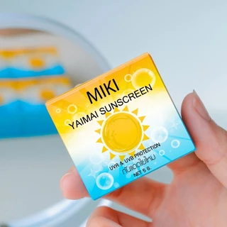<ขายดี!กันแดด>มิกิ ซิลกี้ซันสกรีน *5g.* (1 แพค 6 ชิ้น ) เนื้อเนียน เกลี่ยง่ายมาก กันน้ำ ใช้ดีมาก คุ้มมาก พกพาไปได้ทุกที่