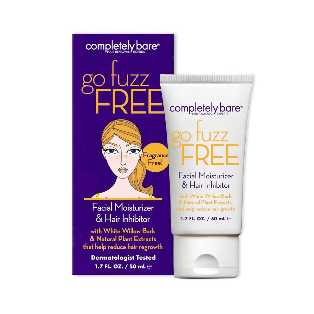 Complete Bare go fuzz FREE Face Moisturizer & Hair Inhibitor - Anti-Aging Extracts & Hair Minimizers