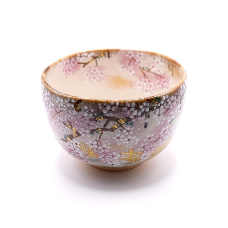 Matcha Tea Bowl Sakura Kageyama Colored Tea Bowl Single Piece Ceramics for Tea Ceremony Seasonal Sch