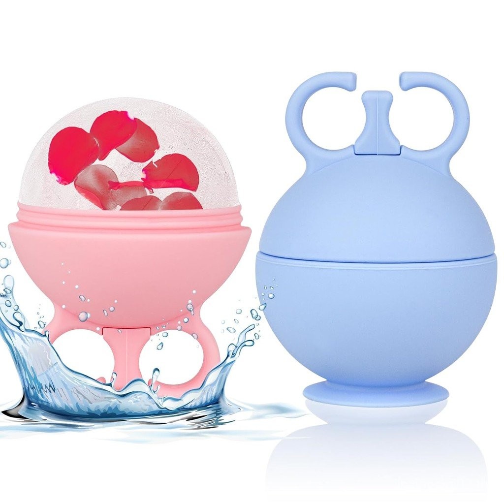 2 Pack Ice Roller for Face, Ice Cube Roller for Face Neck Body and Eye Ice Face Roller Tones Skin El