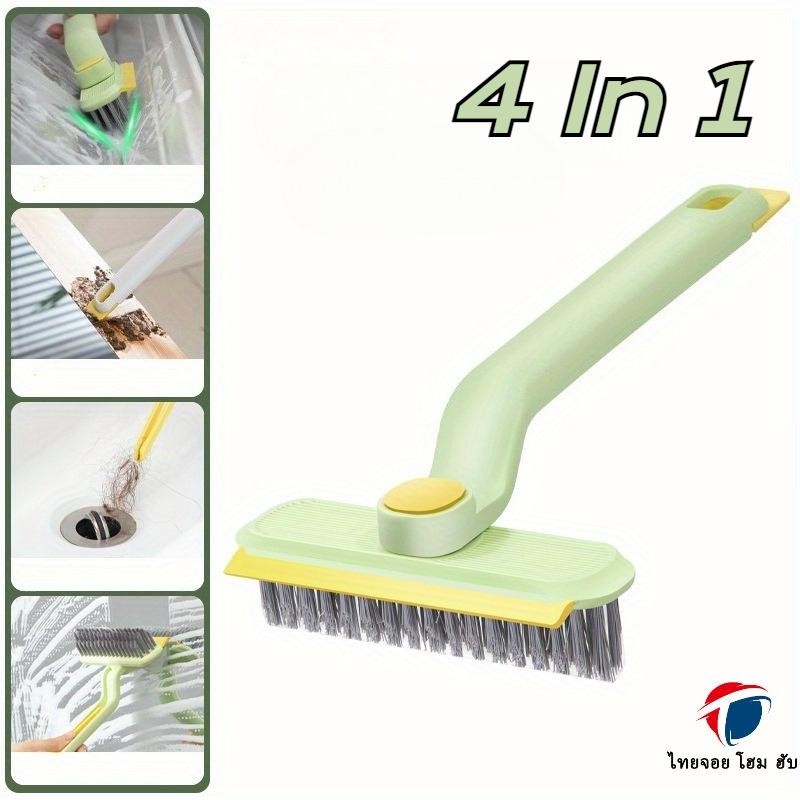 ThaiJoy แปรงขัดปรับหัวได้ 4 In 1 หมุนได้ 360° ขัดห้องน้ำ แปรงทำความสะอาดอเนกประสงค์ แปรงขัดห้องน้ำแปรงขัดพื้น แปรงล้างห้องน้ำที่ขัดห้องน้ำที่ล้างห้องน้ำ
