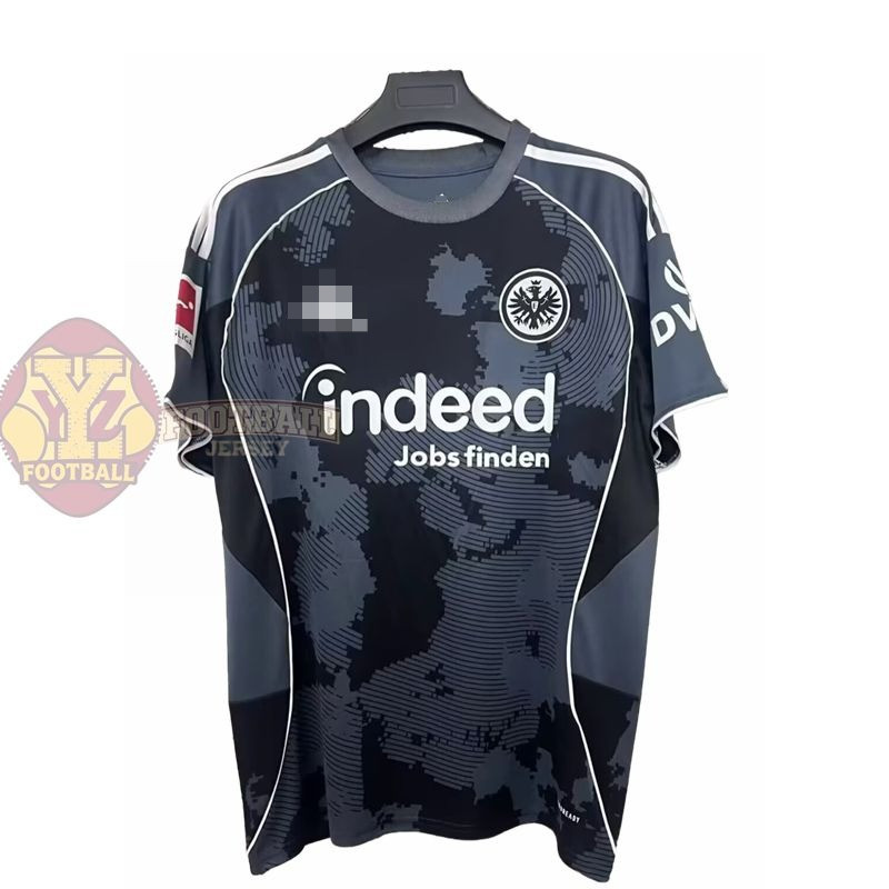 Fan Version 2025/26 Frankfurt Champions League Special Edition เสื้อฟุตบอลแขนสั้นที่กําหนดเองชื่อและ