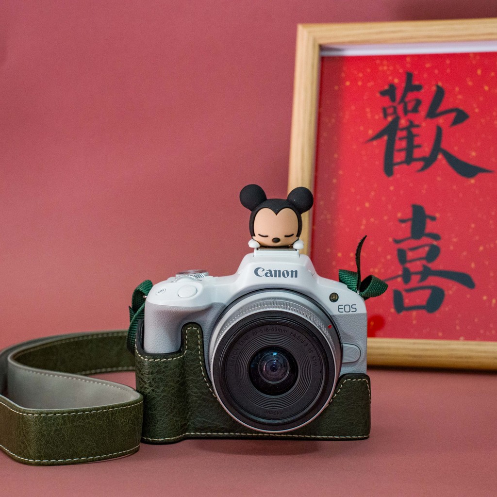 อุปกรณ์เสริม Canon R50 R100 เคสป้องกันกล้อง R10 กระเป๋ากล้อง R8R7R5 เคสหนัง R62 Mount เคสป้องกัน