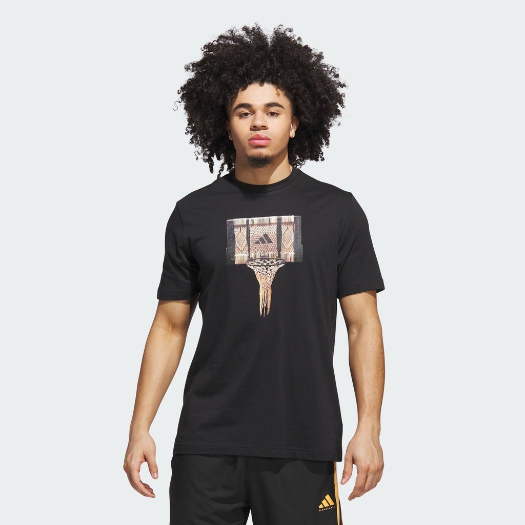 adidas Basketball Basketball Gallery Graphic Tee Men Black JV8432