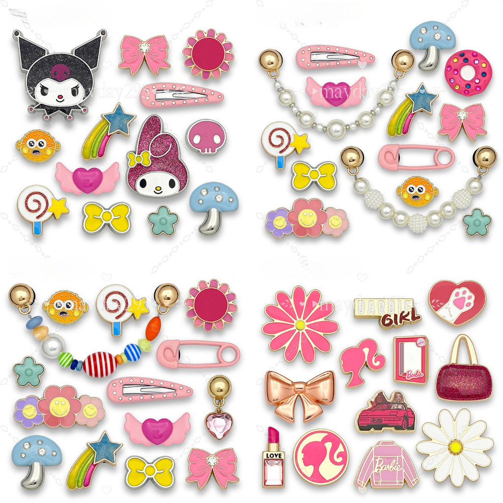 JlBT1 Shoe Charms Metal Pink girl  Shoes Accessories  DIY shoe buckle Shoe clip-on