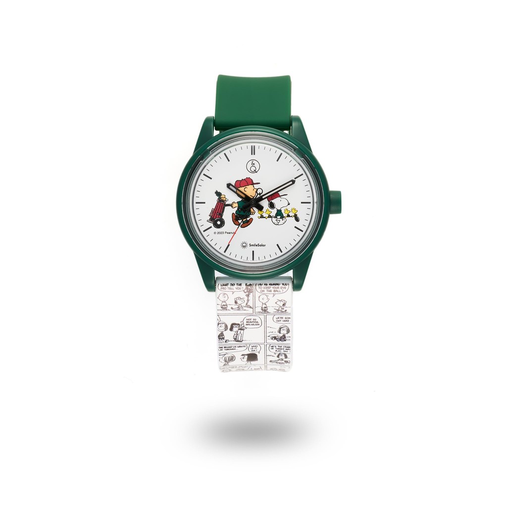 Citizen Q  Q นาฬิกา CC Smile Solar Peanuts Collection Green Golf R02A-509VK Green ของผู้หญิง ตรงจากญ
