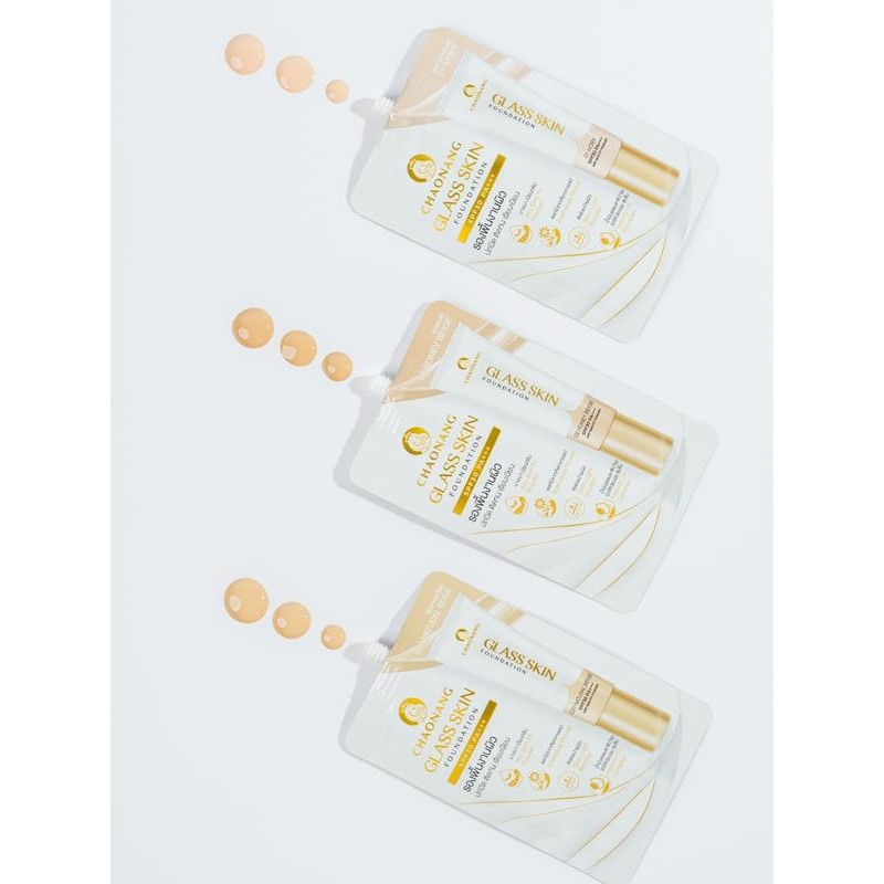 Glass skin รองพื้นเจ้านางผิวกระจกแบบซอง (5ก.) - Chaonang Glass Skin Foundation SPF30 PA+++ 5g.