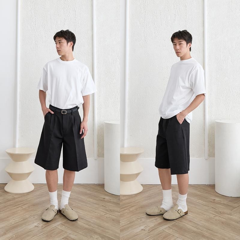 NORMAL.DAY BAGGY SHORTS CITY BOY กางเกงขาสั้นผู้ชายทรงหลวม ยาว24นิ้ว